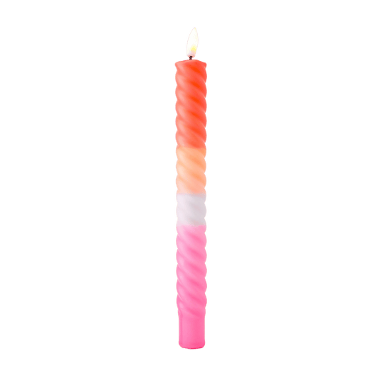 LED Swirl Kaars Multicolor - 1 stuk