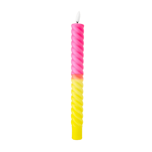 LED Swirl Kaars Neon Bloom - 1 stuk