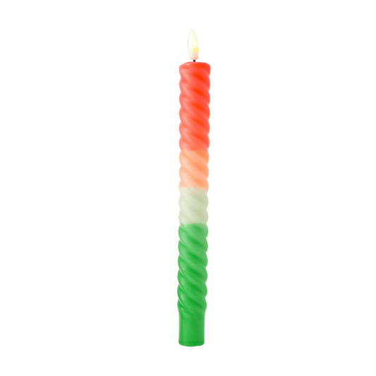 LED Swirl Kaars Tangerine - 1 stuk