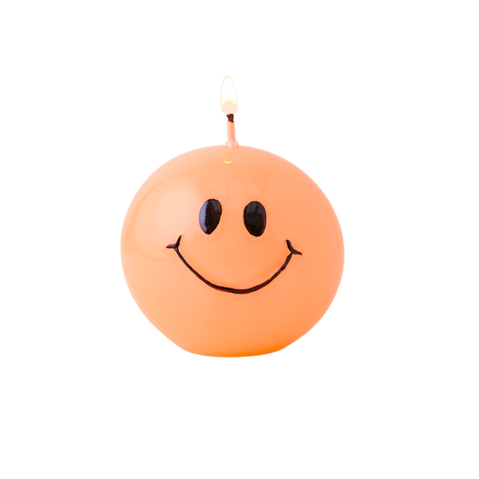 Smiley Kaars Hot Orange