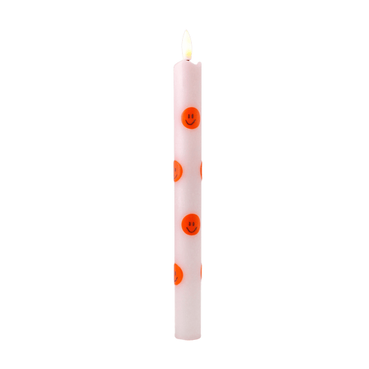 LED Pillar Kaars Orange Smiles - 1 stuk