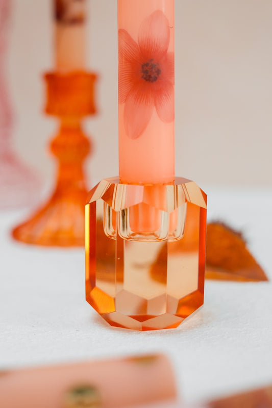 Kandelaar Crystal Oranje