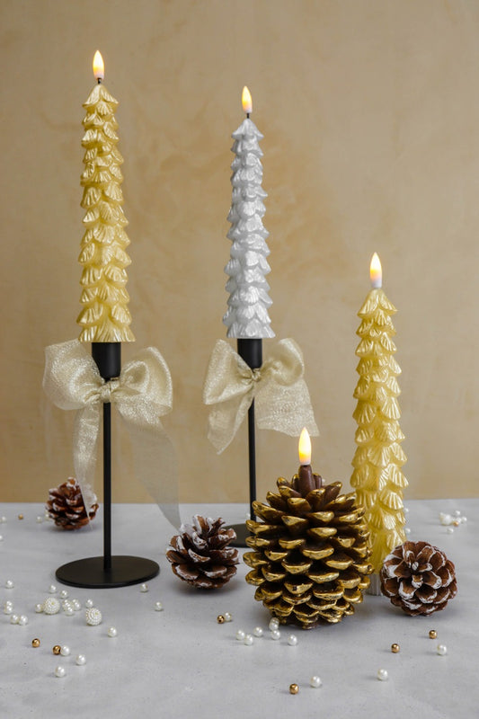 LED Kaarsenset X-MAS Silver & Gold RC