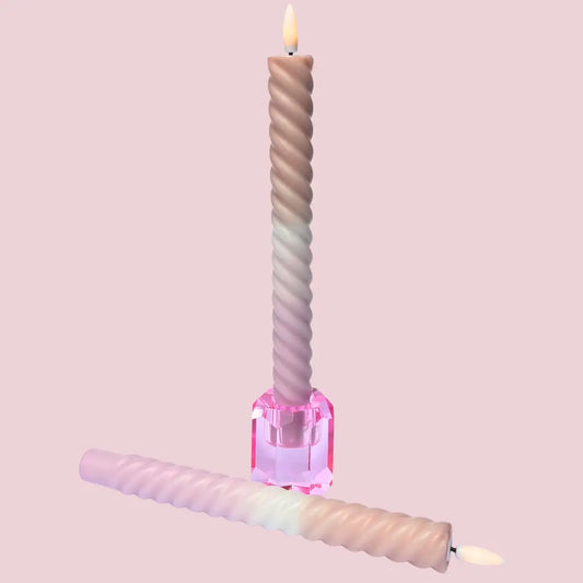 LED Swirl Kaars Soft Purple - 1 stuks