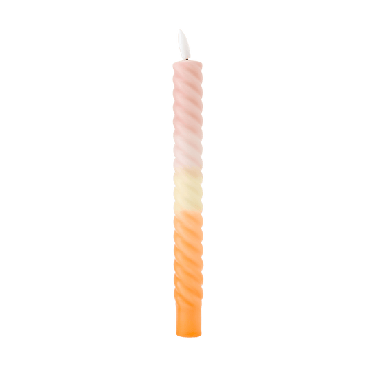 LED Swirl Kaars Dusty Orange - 1 stuk