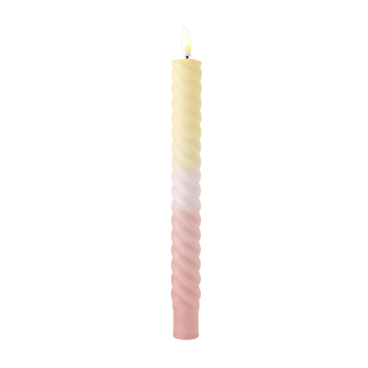 LED Swirl Kaars Pastel - 1 stuk