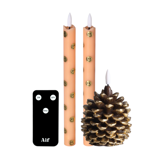 LED Kaarsenset – Happy Orange RC ( LET OP PRE-ORDER LEVERBAAR 30 NOV. )