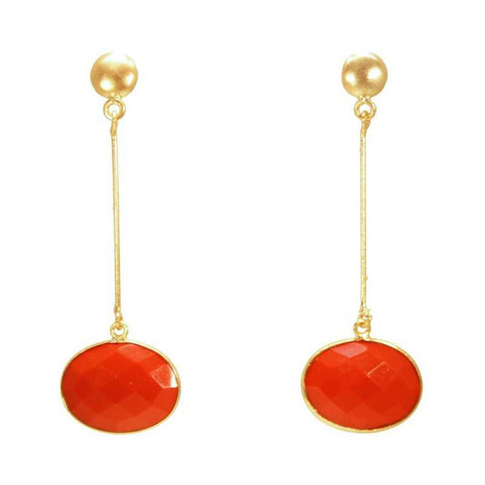 Newton Rode Oorbellen