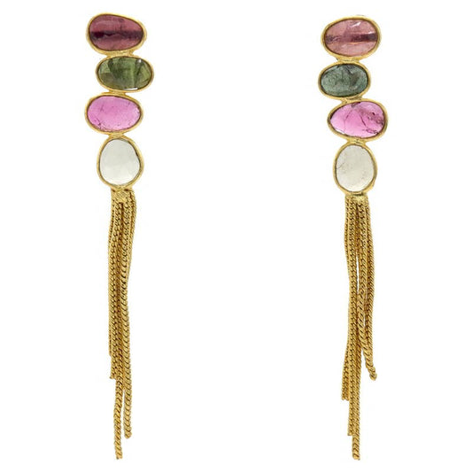 Geniqui Deluxe Oorbellen Multicolor Toermalijnen