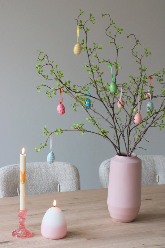 LED Kaarsenset – Easter Egg Pink