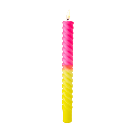 LED Swirl Kaars Neon Bloom - 1 stuk