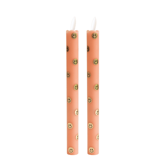 LED Pillar Happy Orange RC -  Set van 2