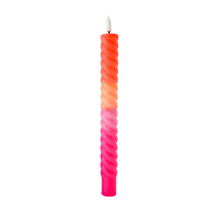LED Swirl Kaars Pink Orange - 1 stuk