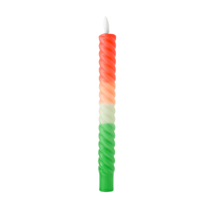 LED Swirl Kaars Tangerine - 1 stuk