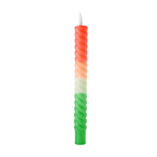 LED Swirl Kaars Tangerine - 1 stuk