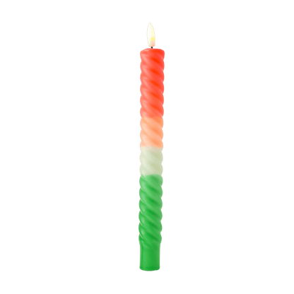 LED Swirl Kaars Tangerine - 1 stuk