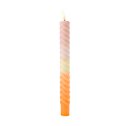 LED Swirl Kaars Dusty Orange - 1 stuk