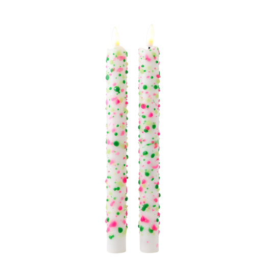 LED Pillar Kaars Floral Sparks - 1 stuk