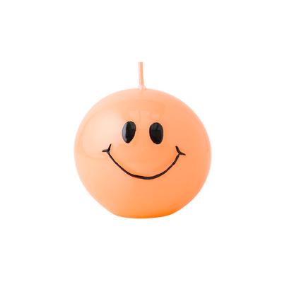 Smiley Kaars Hot Orange