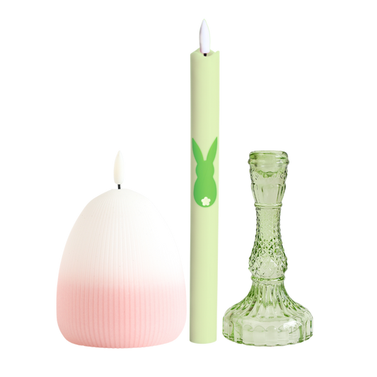 LED Kaarsenset – Bunny Green