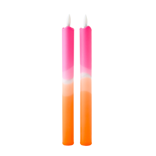 LED Pillar Kaars Pink Orange - 1 stuk