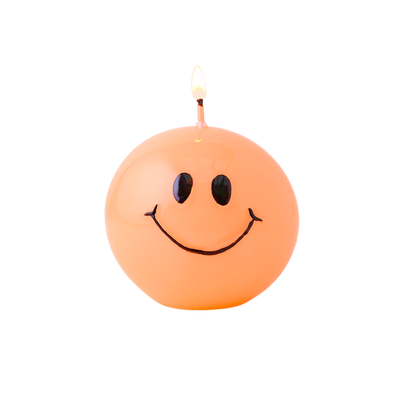 Smiley Kaars Hot Orange