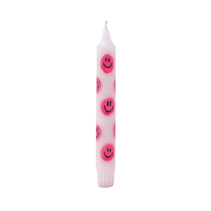 Diner Kaars Smiley Pink - 1 stuk