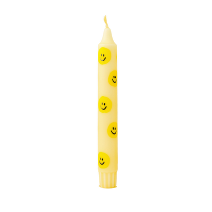Diner Kaars Smiley Yellow - 1 stuk
