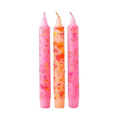 Diner Kaars Confetti - Set of 3