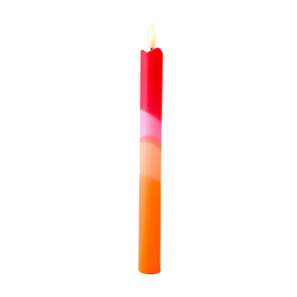 LED Pillar Kaars Red Orange - 1 stuk