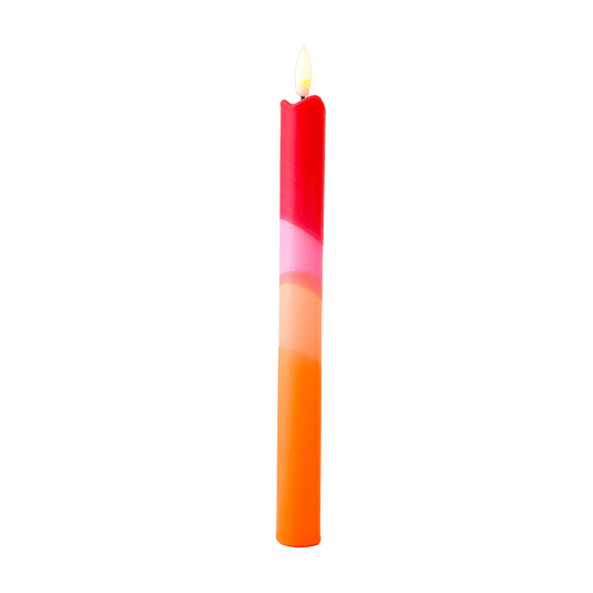 LED Pillar Kaars Red Orange - 1 stuk