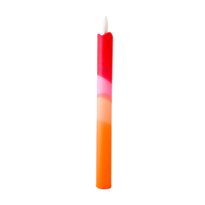 LED Pillar Kaars Red Orange - 1 stuk