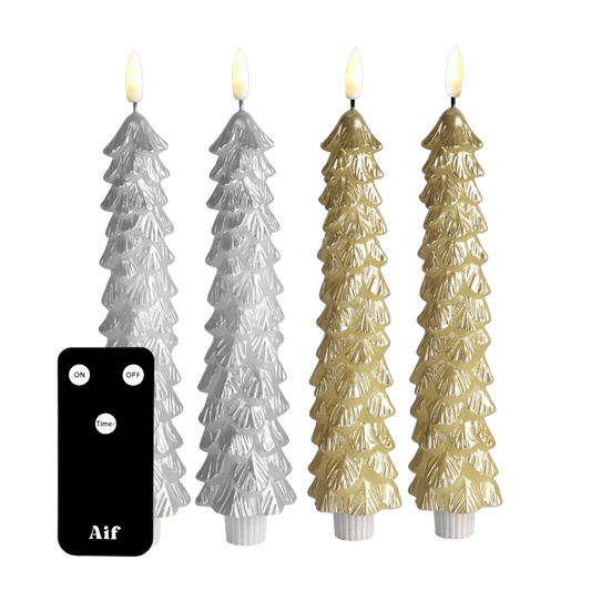 LED Kaarsenset X-MAS Silver & Gold RC