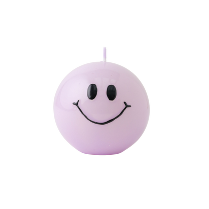 Smiley Kaars Lila