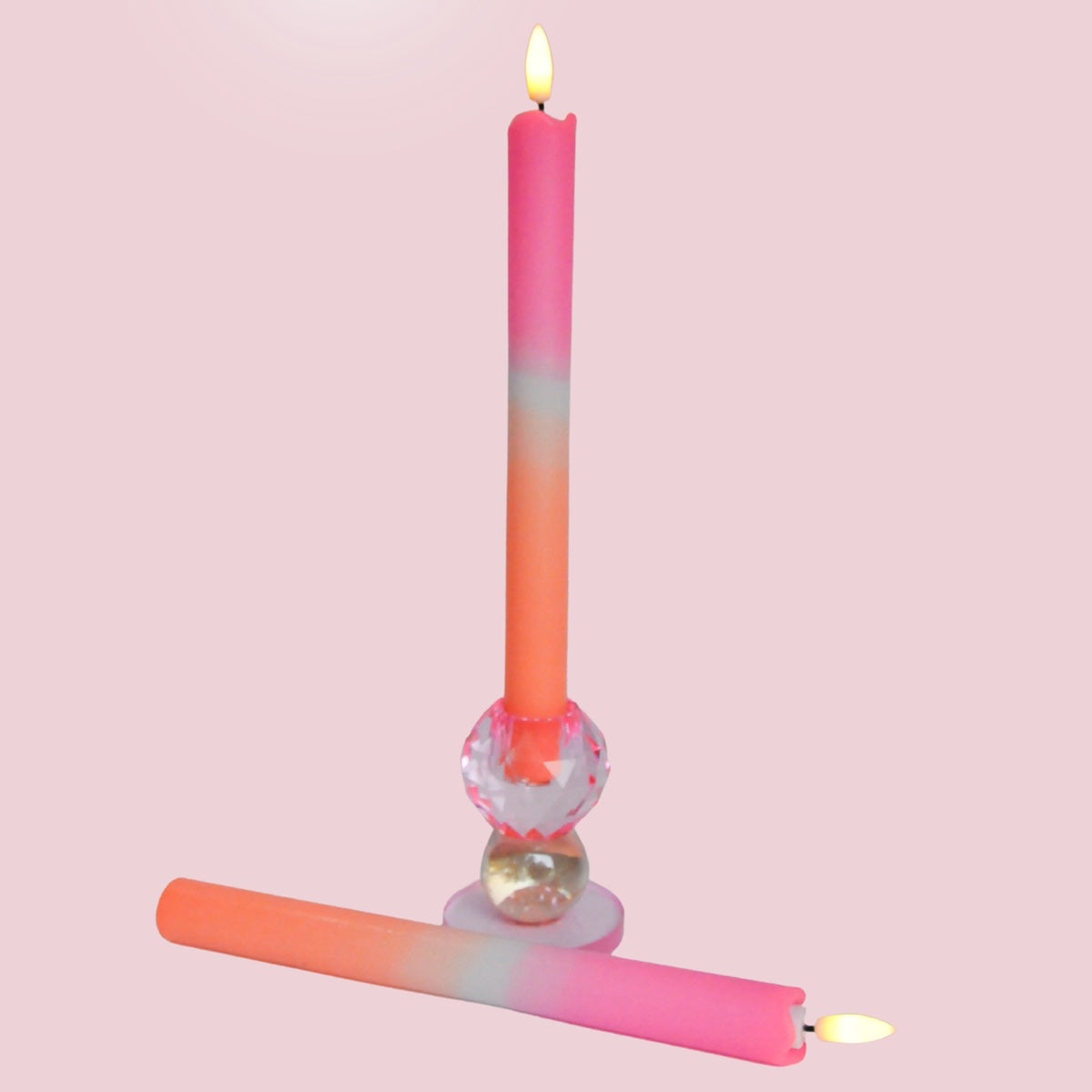 LED Pillar Kaars Pink Orange - 1 stuks