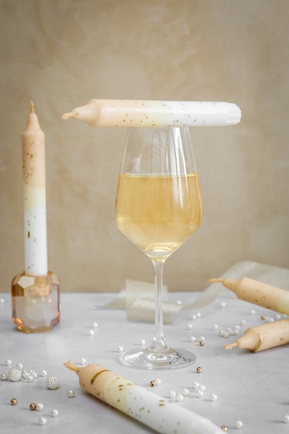 Diner Kaars Champagne - 1 stuk