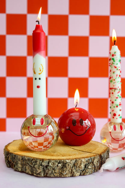 Kerzenständer Happy Hot Pink
