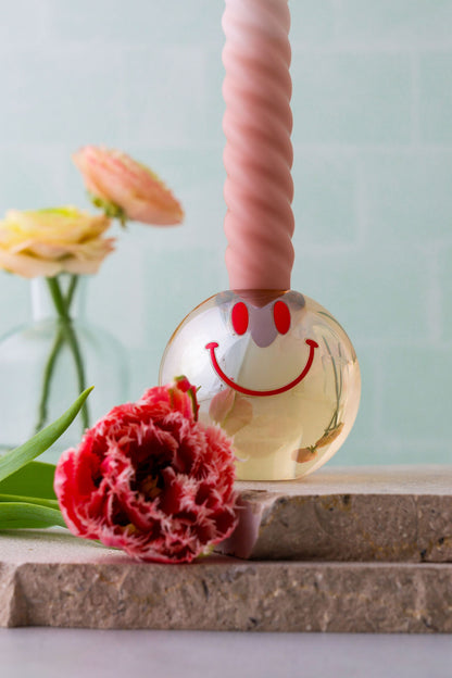 Candlestick Happy Hot Pink