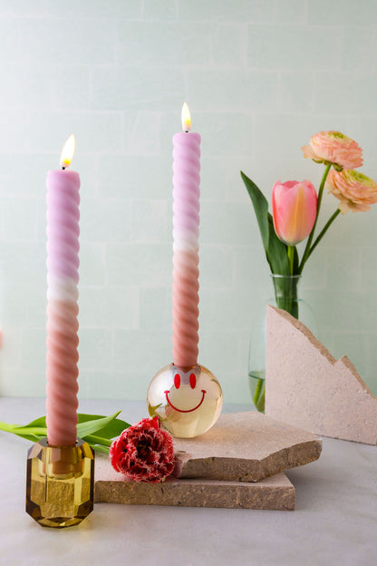 LED Swirl Kaars Lilac Sand - 1 stuk