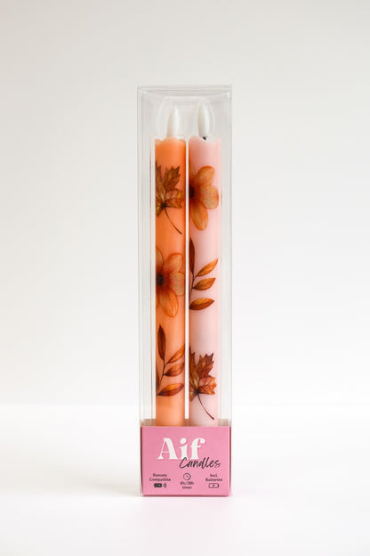 LED Wachskerzen Wildflower RC – 2er-Set