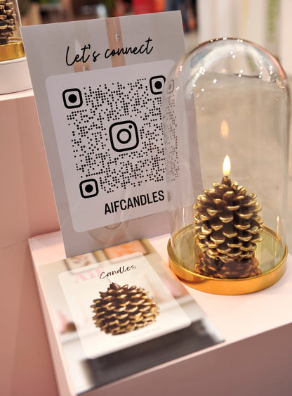 LED Wax Candle Pine Cone RC