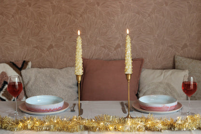 LED X-Mas Tree Candle Gold RC - Set of 2 (2025 edition)