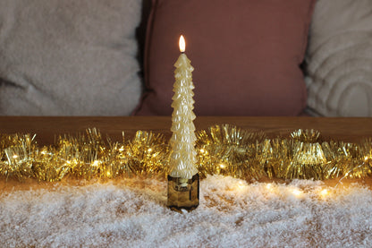 LED X-Mas Tree Candle Gold RC - Set of 2 (2025 edition)