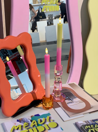 LED Pillar Kaars Pink Orange - 1 stuk