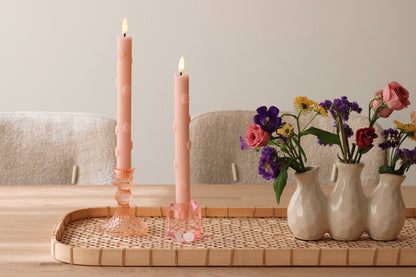 Velas LED Flores 3D Rosa RC – Set de 2