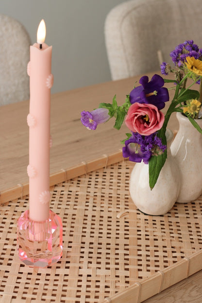 Velas LED Flores 3D Rosa RC – Set de 2