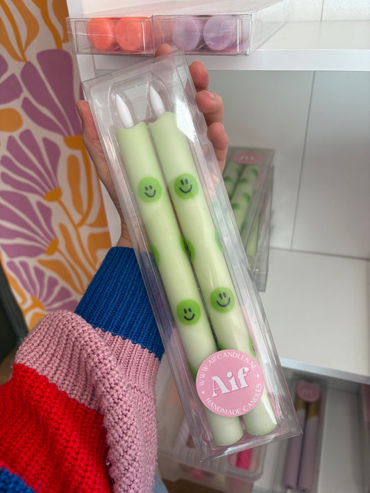 LED Pillar Kaars Green Smiles - 1 stuks