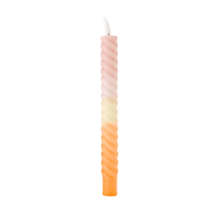 LED Swirl Kaars Dusty Orange - 1 stuk