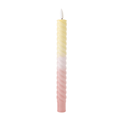 LED Swirl Kaars Pastel - 1 stuk